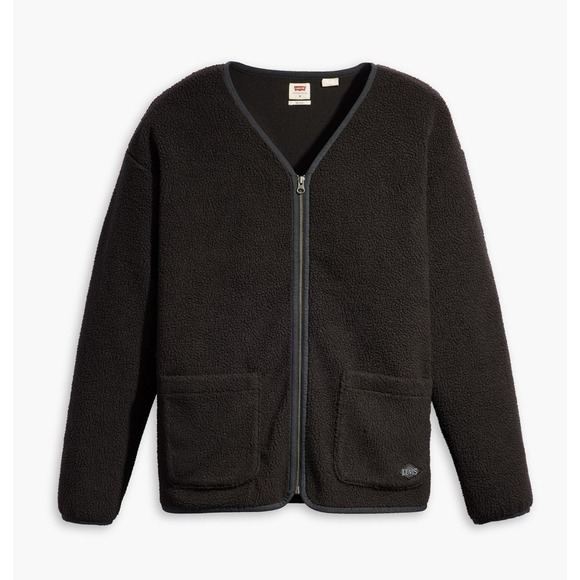 Levi's Other - Levi's Eclipse Sherpa Cardigan Full Zip Jacket Unisex Large Oversized Fit Black